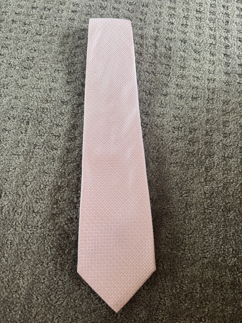 Giorgio Armani Light Pink Micro-Pattern Silk Tie